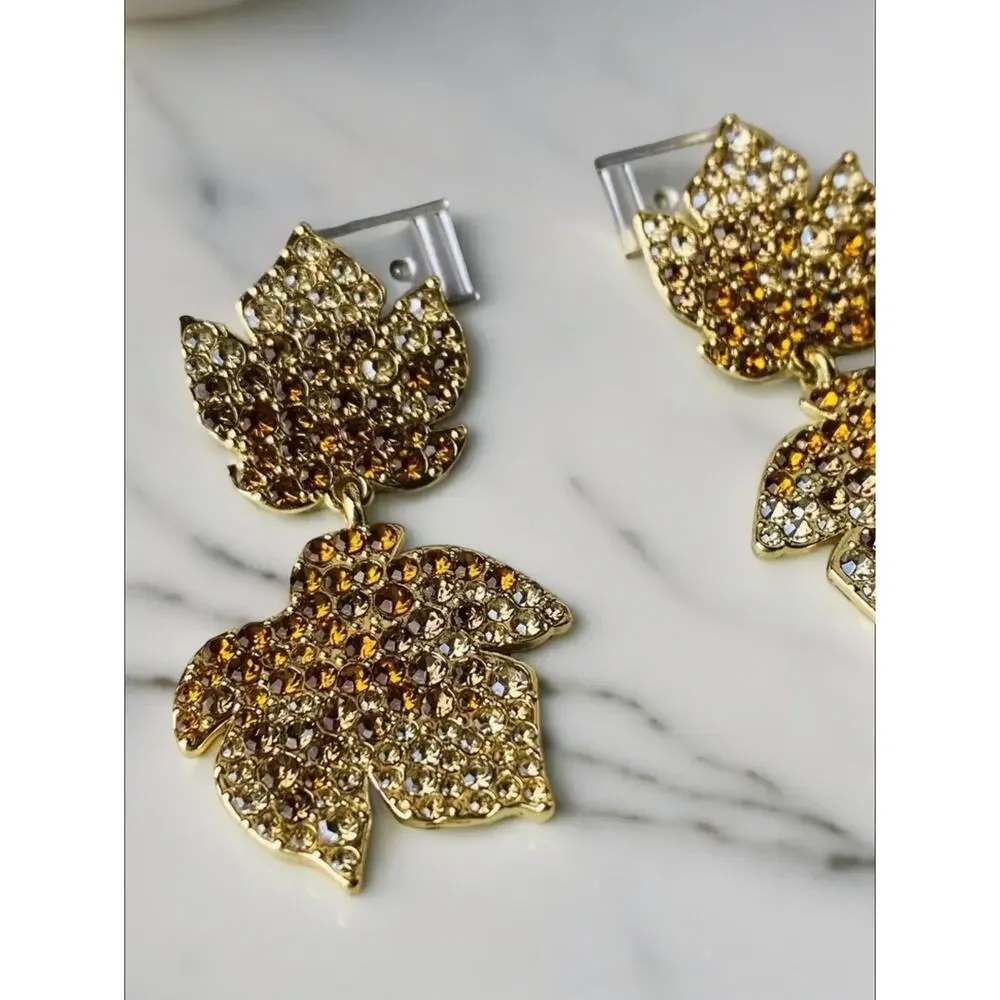 New Sugarfix by BaubleBar 'Be-leaf in Yourself' Autumn Leaves Earrings